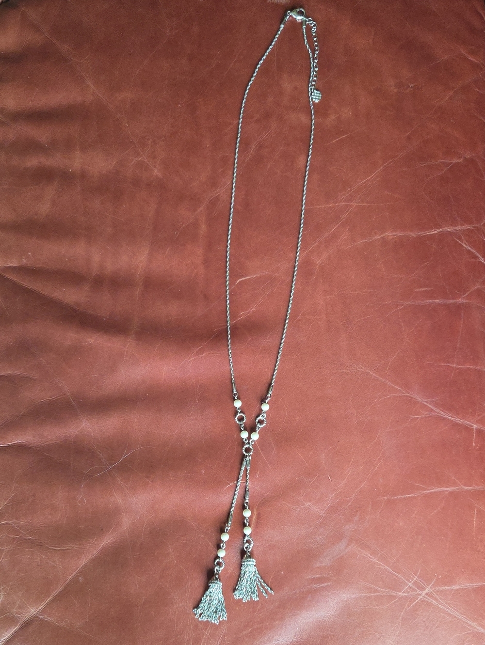 Talbots Silver Tassel Necklace